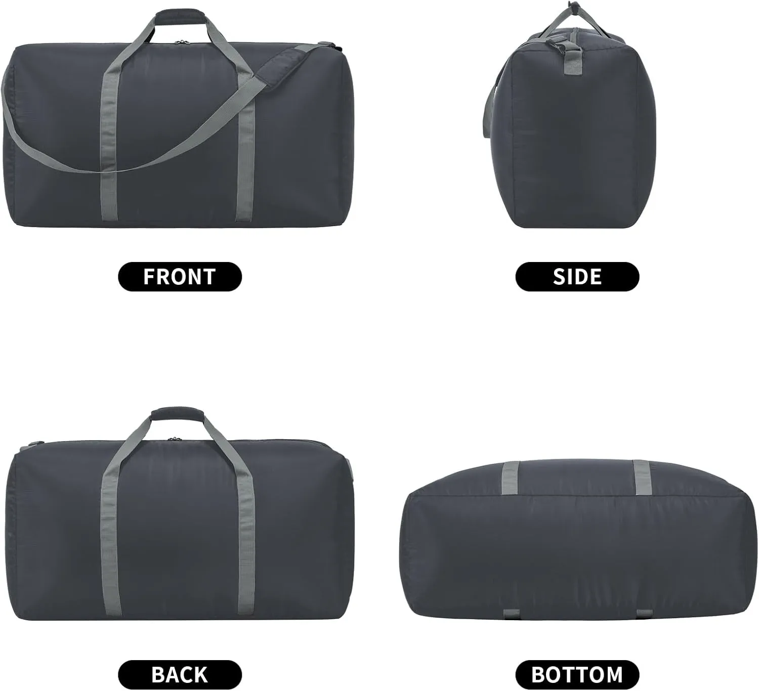 105L Extra Large Duffel Bag 32.5 inch Lightweight Luggage for Travel-Grey