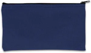 14 oz Navy Blue Canvas Zipper Bag - 11 x 6 - Compact Zipper Pouch - Multipurpose Utility Bag - Tool Bag - Pack of 7