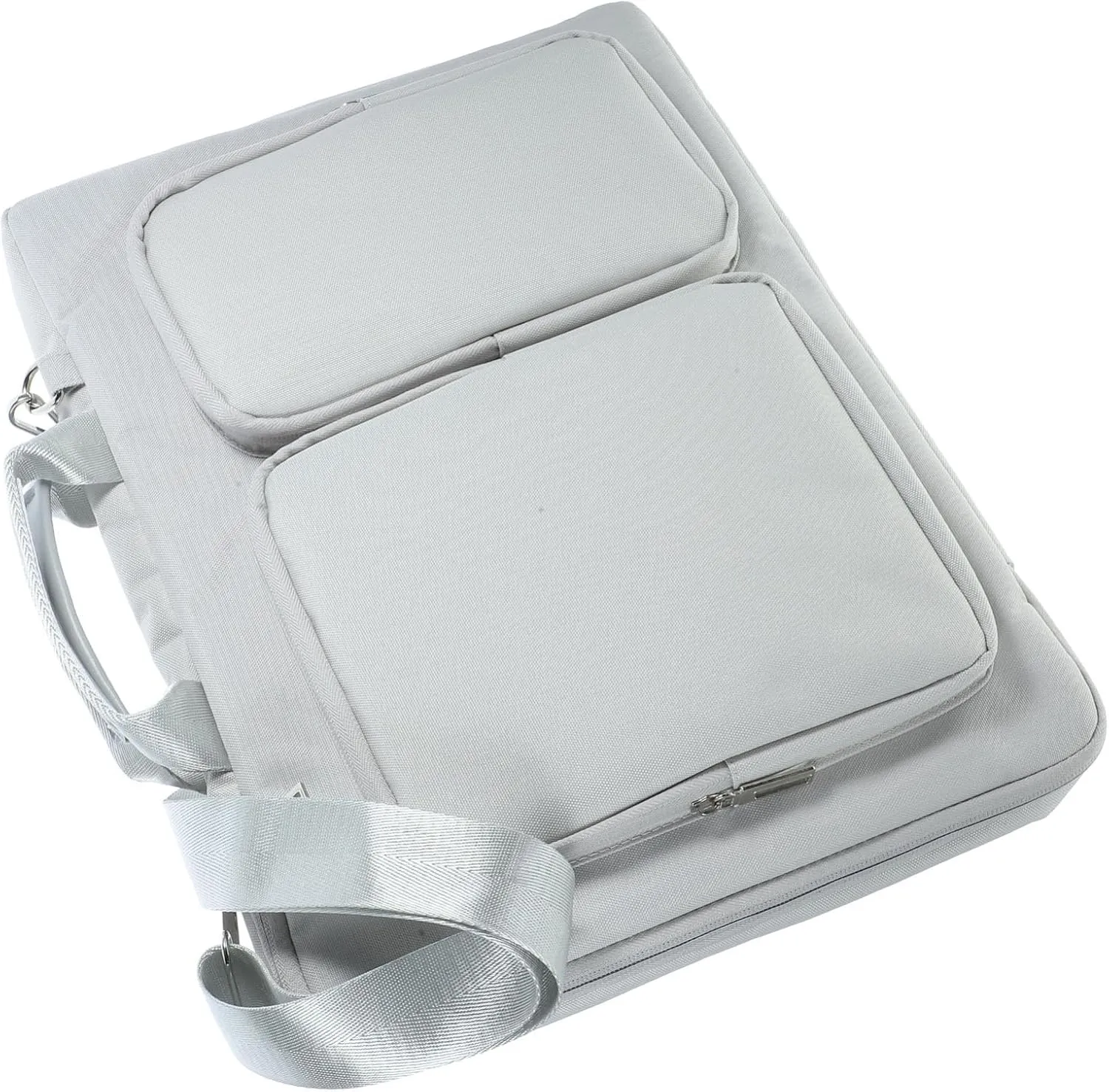 1Pc Laptop Carrying Bag Silver Crossbody Laptop Storage Pouch Stylish Scratch Business for Tablets Notebooks Lightweight Portable Design