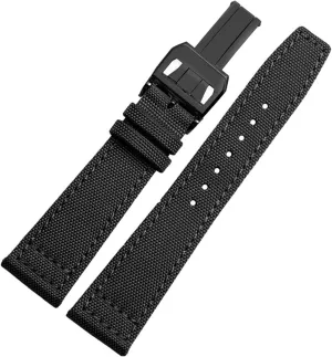 20mm 21mm 22mm For IWC Pilot Spitfire Timezone TopGun Strap Green Black Belts Wristwatch Straps Nylon Canvas Fabric Watch Band