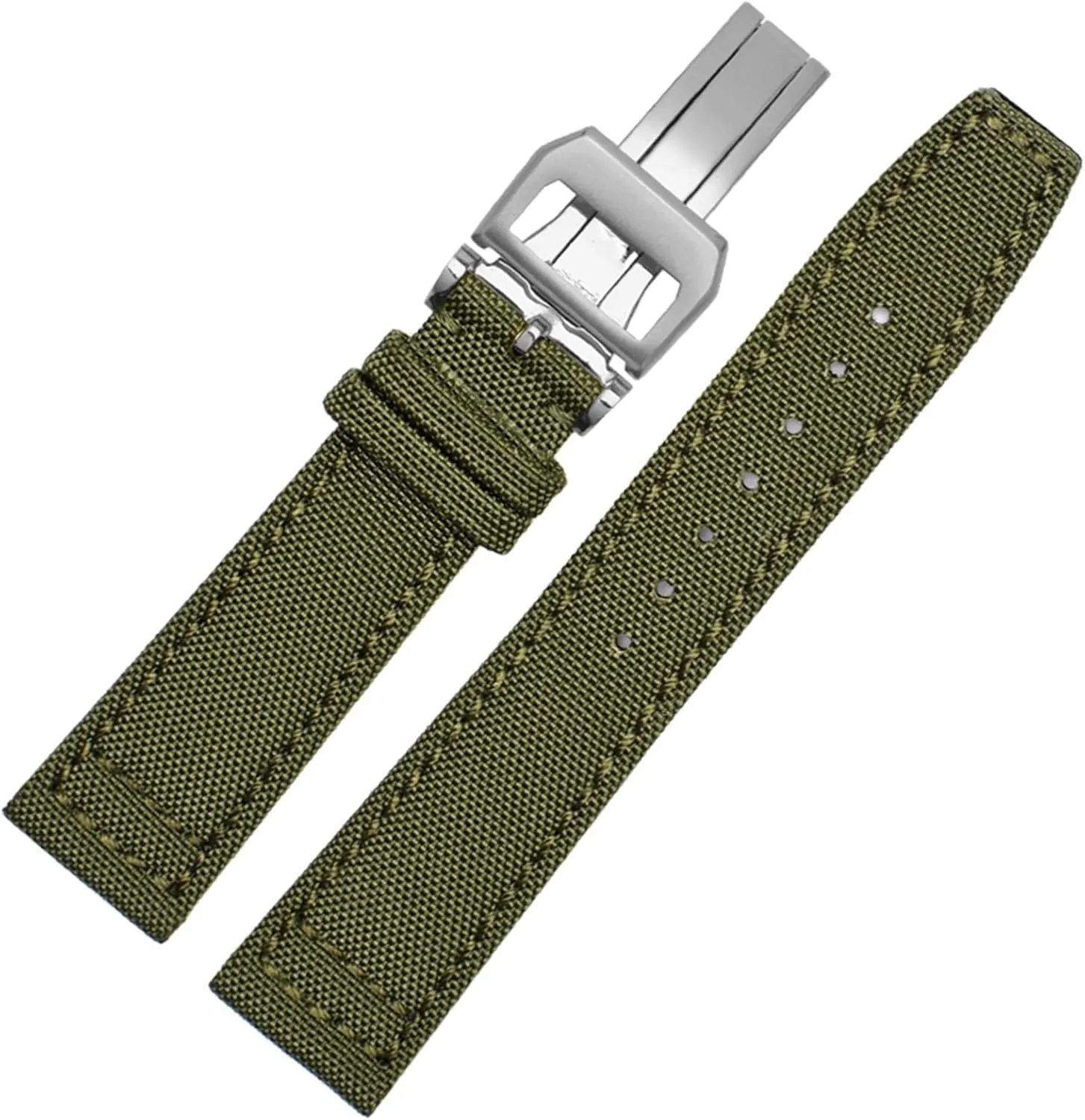 20mm 21mm 22mm For IWC Pilot Spitfire Timezone TopGun Strap Green Black Belts Wristwatch Straps Nylon Canvas Fabric Watch Band