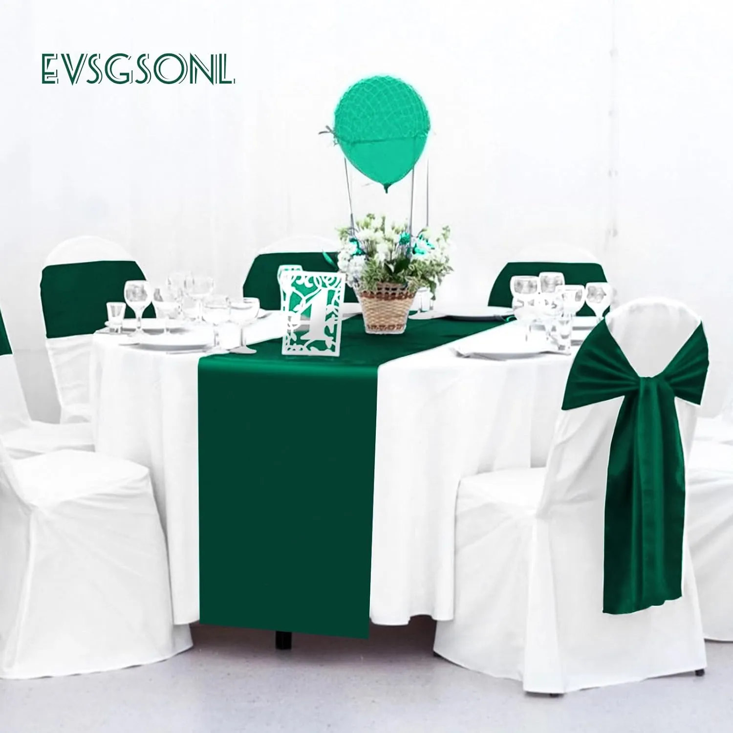 20Pack Satin Table Runner 12 x 72 Inch,Forest Green Satin Silk Table Runner Smooth Table Runners for Wedding Bridal Baby Shower Banquet Birthday Party Table Decoration
