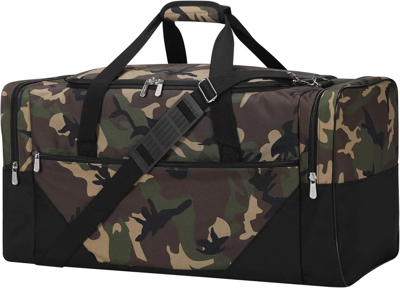 25 in Large Travel Duffel Bag for Men - 56L Roomy Weekender Bag with Trolley Sleeve (Camo)