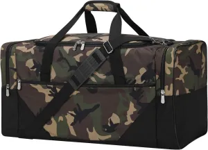 25 in Large Travel Duffel Bag for Men - 56L Roomy Weekender Bag with Trolley Sleeve (Camo)