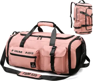 3 in 1 Gym Bag for Women, 65L Large Capacity Travel Duffle Bags Convertible Backpack Weekender Overnight Bag with Shoes Compartment and Dry and Wet Separation