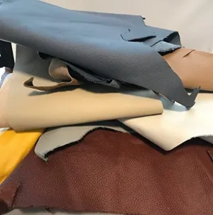 3 lbs Genuine Full & Top Grain Leather Scraps – Mixed Earth Tones – Soft, Flexible Upholstery Remnants for Crafting, Wallets, Keychains, Journal Covers, and More. Colors Vary by Bag