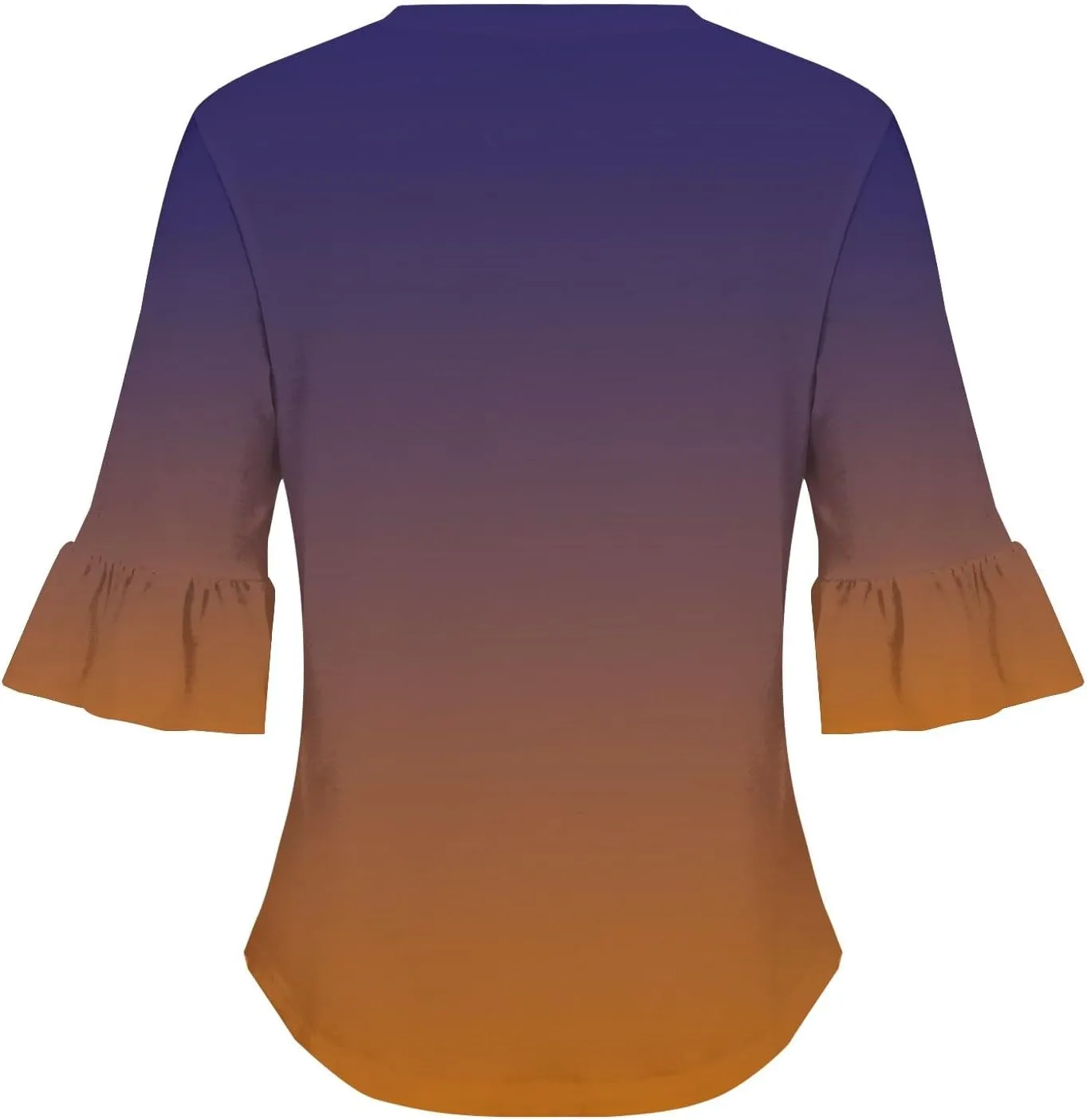 3/4 Sleeve Tops for Women Casual Ruffle V Neck T Shirts Three Quarter Length Work Blouses Dressy Tunic Tops