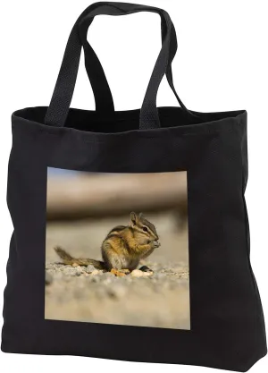 3dRose Chipmunk near Whistler in early Fall, British Columbia, Canada - Tote Bags (tb_329734)