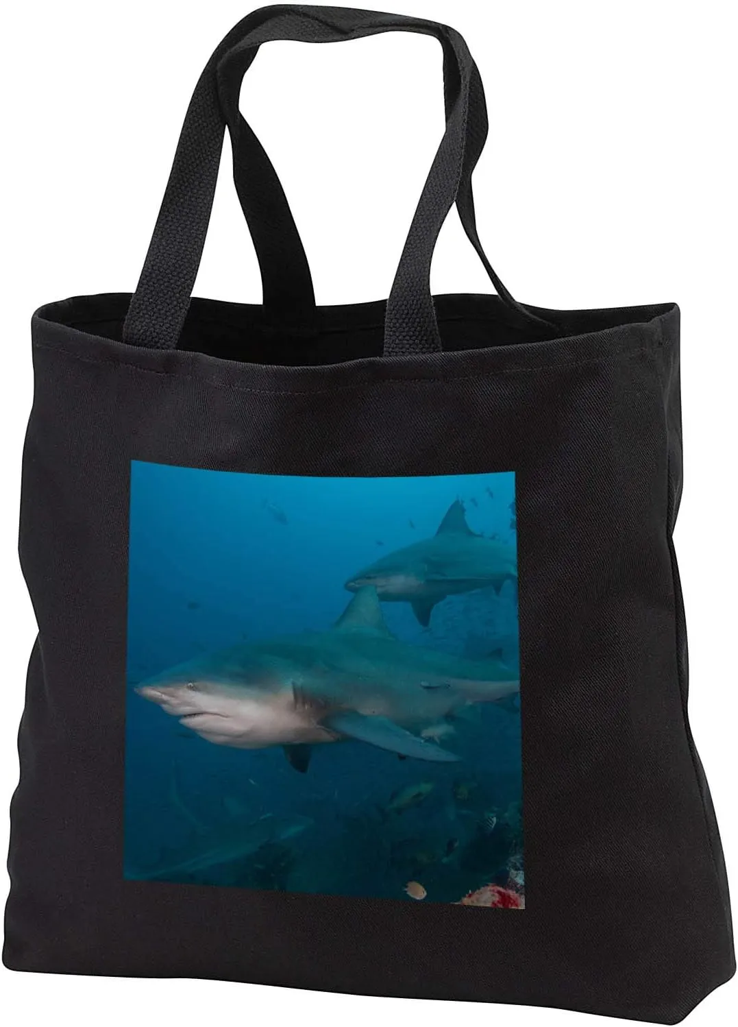 3dRose Danita Delimont - Fish - South Pacific, Fiji. Bull sharks. - Tote Bags (tb_345564)