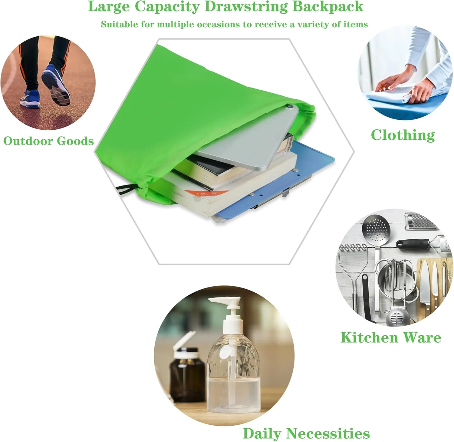 42 Pcs Drawstring Backpack Bags Sack Pack Cinch Tote Sport Storage Polyester Bag for Gym Traveling（20 Colors）