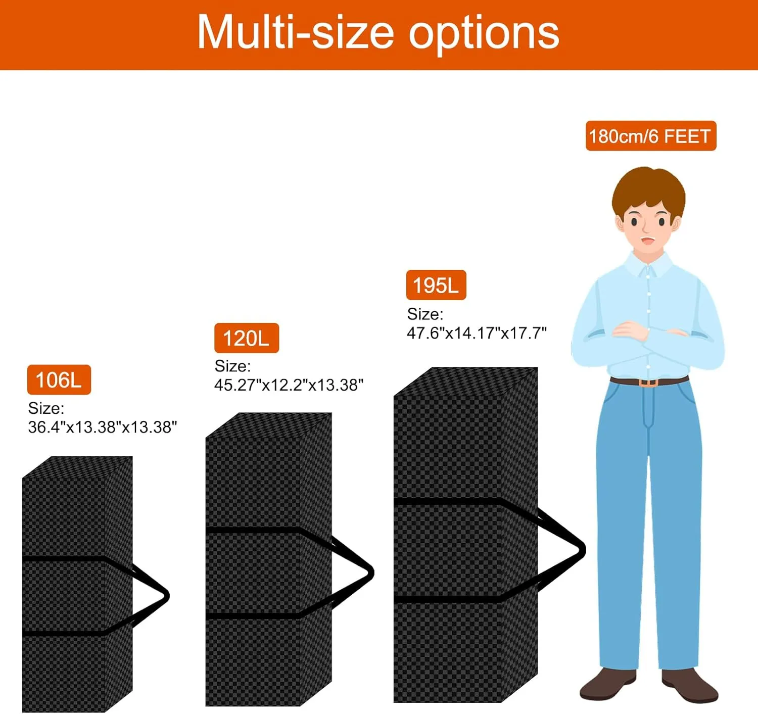 45 Inch Sports Duffle Bag - 120L Large Luffel Bag for Travel, Foldable Luggage Duffle Bag with Zippers for Men Women (Checkered Fabric)