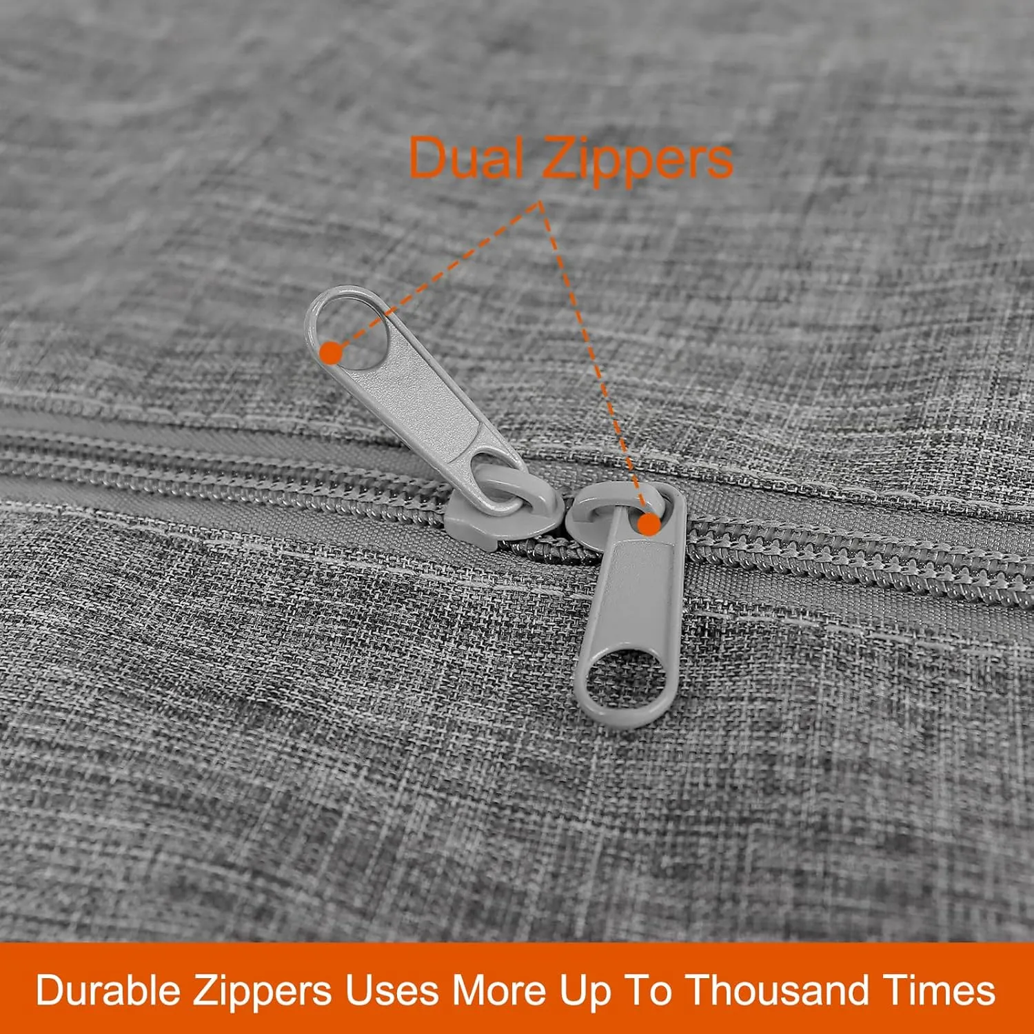 45 Inch Sports Duffle Bag - 120L Large Luffel Bag for Travel, Foldable Luggage Duffle Bag with Zippers for Men Women (Grey)
