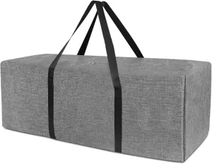 45 Inch Sports Duffle Bag - 120L Large Luffel Bag for Travel, Foldable Luggage Duffle Bag with Zippers for Men Women (Grey)