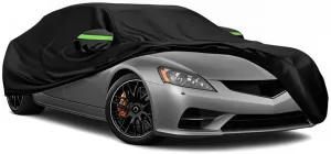 5-Layer All-Weather Waterproof Light-Weight Car Cover for Acura NSX.Full Car Cover Outdoor Waterproof Sun Rain Snow Hail Protection,with a Free Storage Bag (Black 2017-2022)