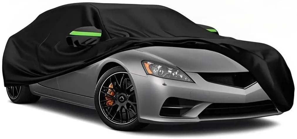 5-Layer All-Weather Waterproof Light-Weight Car Cover for Acura NSX.Full Car Cover Outdoor Waterproof Sun Rain Snow Hail Protection,with a Free Storage Bag (Black 2017-2022)