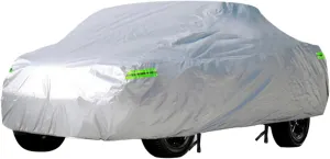 5-Layer All-Weather Waterproof Light-Weight Car Cover for Cadillac Escalade EXT.Full Car Cover Outdoor Waterproof Sun Rain Snow Hail Protection,with a Free Storage Bag. (Sliver 2007-2013)