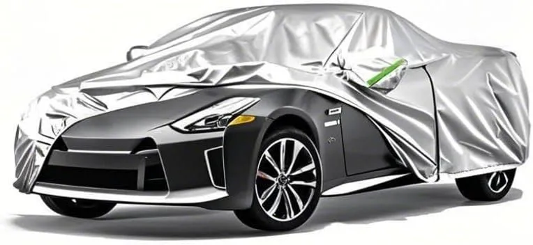 5-Layer All-Weather Waterproof Light-Weight Car Cover for Toyota MR2.Full Car Cover Outdoor Waterproof Sun Rain Snow Hail Protection,with a Free Storage Bag (Silver MR2 1992-1995)