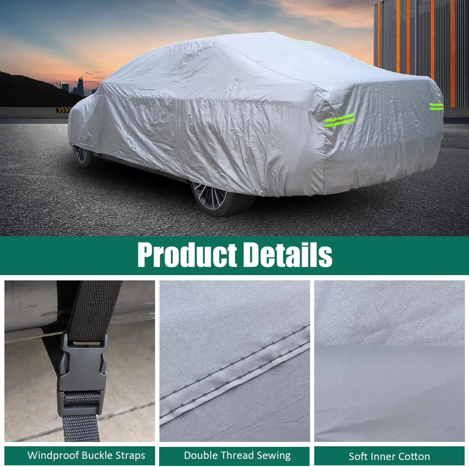 5-Layer All-Weather Waterproof Light-Weight Car Cover for Toyota MR2.Full Car Cover Outdoor Waterproof Sun Rain Snow Hail Protection,with a Free Storage Bag (Silver MR2 1992-1995)