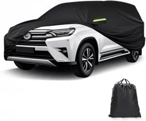 5-Layer All-Weather Waterproof Light-Weight Car Cover for Toyota Sequoia.Full Car Cover Outdoor Waterproof Sun Rain Snow Hail Protection,with a Free Storage Bag (Black Sequoia 2008-2022)