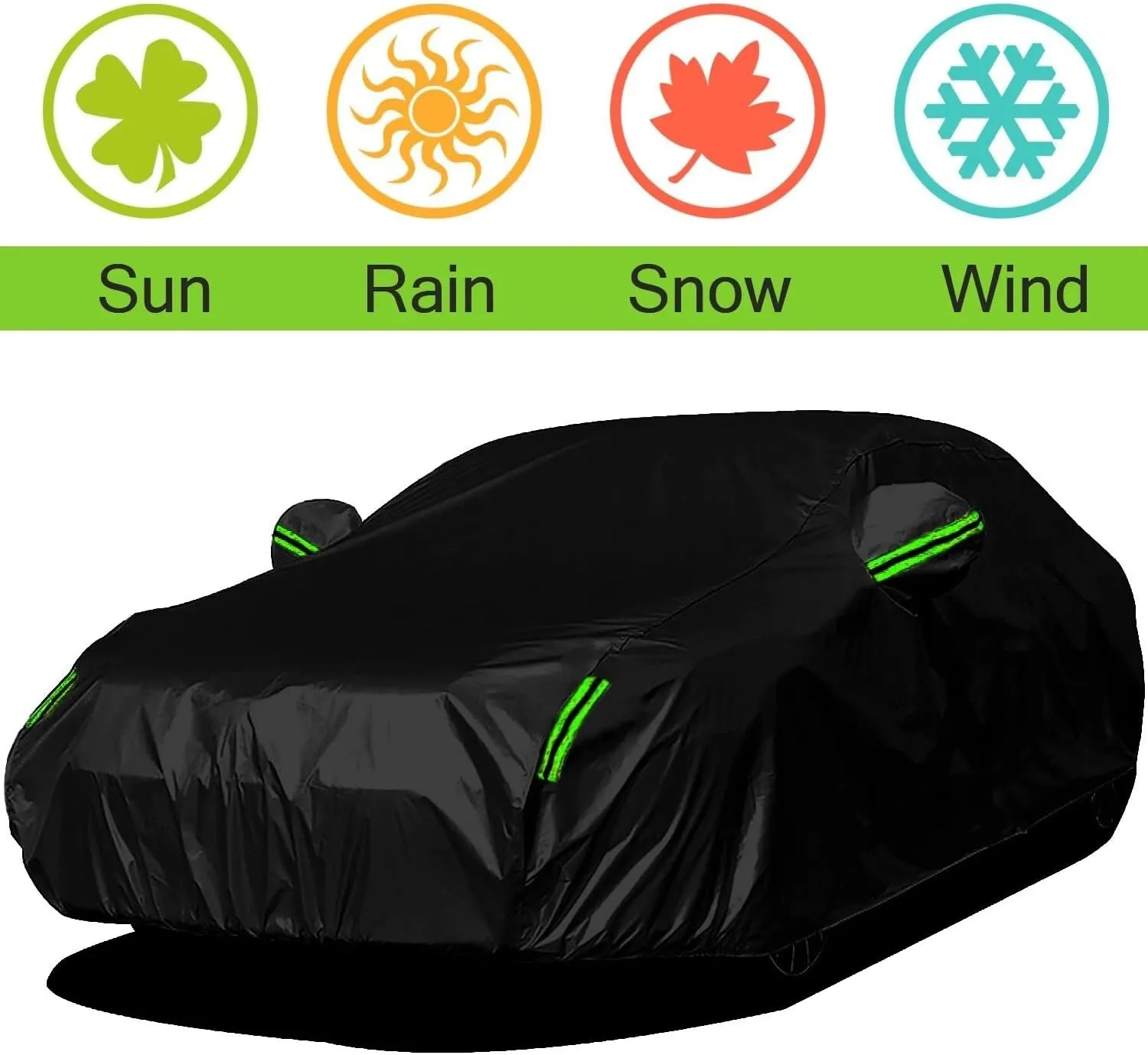 5-Layer All-Weather Waterproof Light-Weight Car Cover for Toyota Yaris.Full Car Cover Outdoor Waterproof Sun Rain Snow Hail Protection,with a Free Storage Bag (Black Yaris 2007-2011)