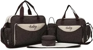 5pcs Diaper Bag Tote with Pacifier Case, Large Tote Diaper Bag for Women with Shoulder Straps, Cute Hospital Baby Diaper Tote Bag for Mom, Newborn Baby Diaper Maternity Bag