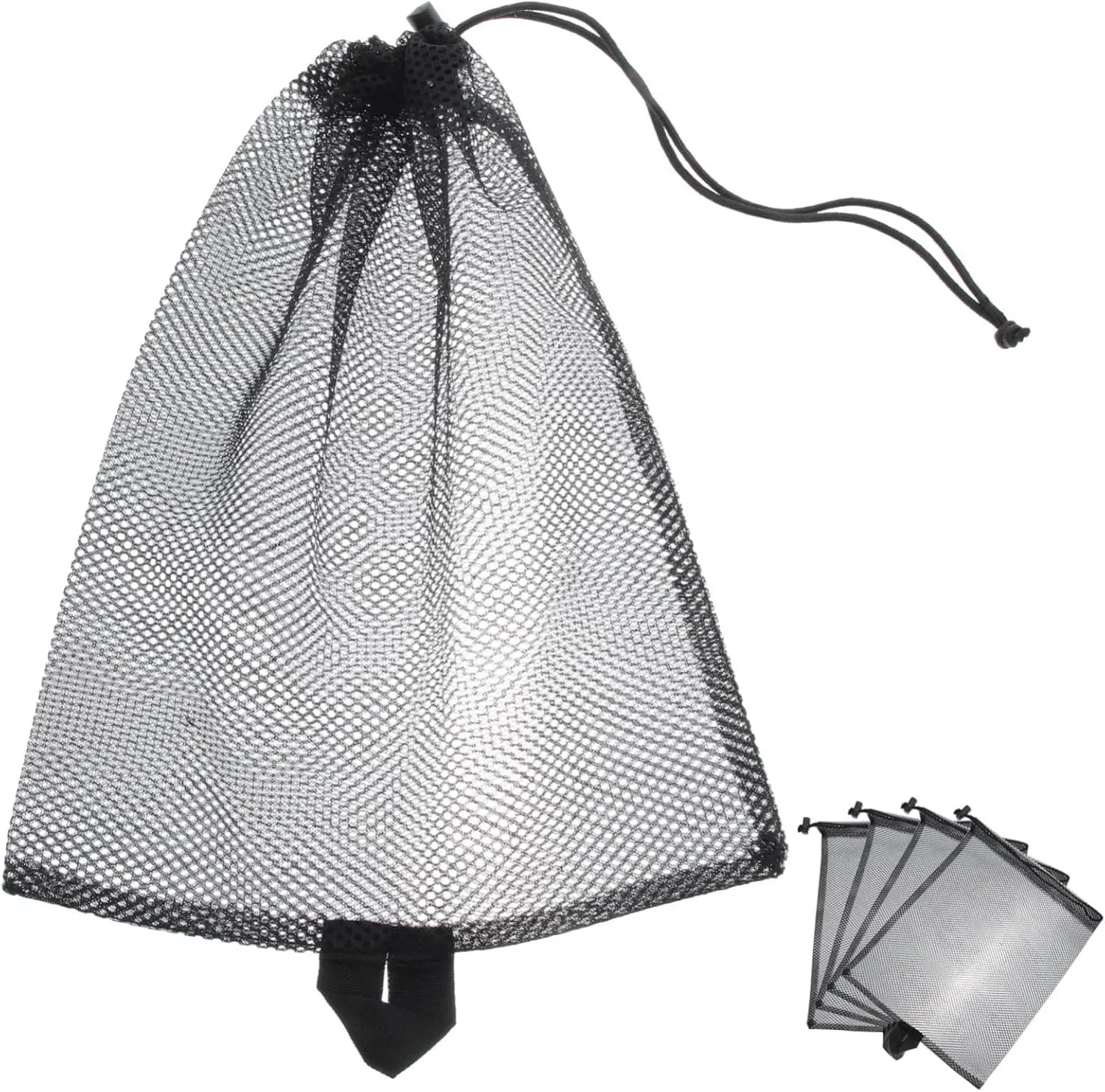 5Pcs Mesh Laundry Bags with Drawstring Closure Portable Storage Pouches for Travel and Home Organization Lightweight Mesh Storage Bags for Easy Access and Secure Storage