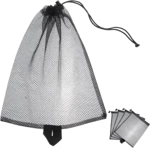5Pcs Mesh Laundry Bags with Drawstring Closure Portable Storage Pouches for Travel and Home Organization Lightweight Mesh Storage Bags for Easy Access and Secure Storage