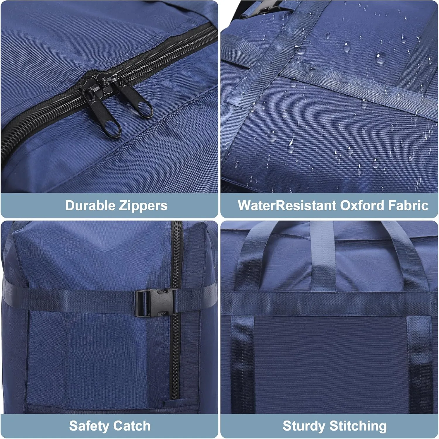 80L Foldable Travel Duffle Bag for Men and Women - Large Collapsible Duffel Bag - Waterproof Overnight Weekender Bag for Travel, Moving