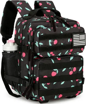 9L Mini Tactical Backpack for Men and Women, Tactical Backpack Small for Hiking, Small Tactical Bag (Cherry Black)
