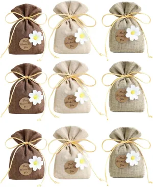 9Pcs Decorative Sachet Bags with Drawstring Portable Empty Scent Pouches for Closet Car Versatile Hanging Sachet Pendants for Spices Exquisite Design
