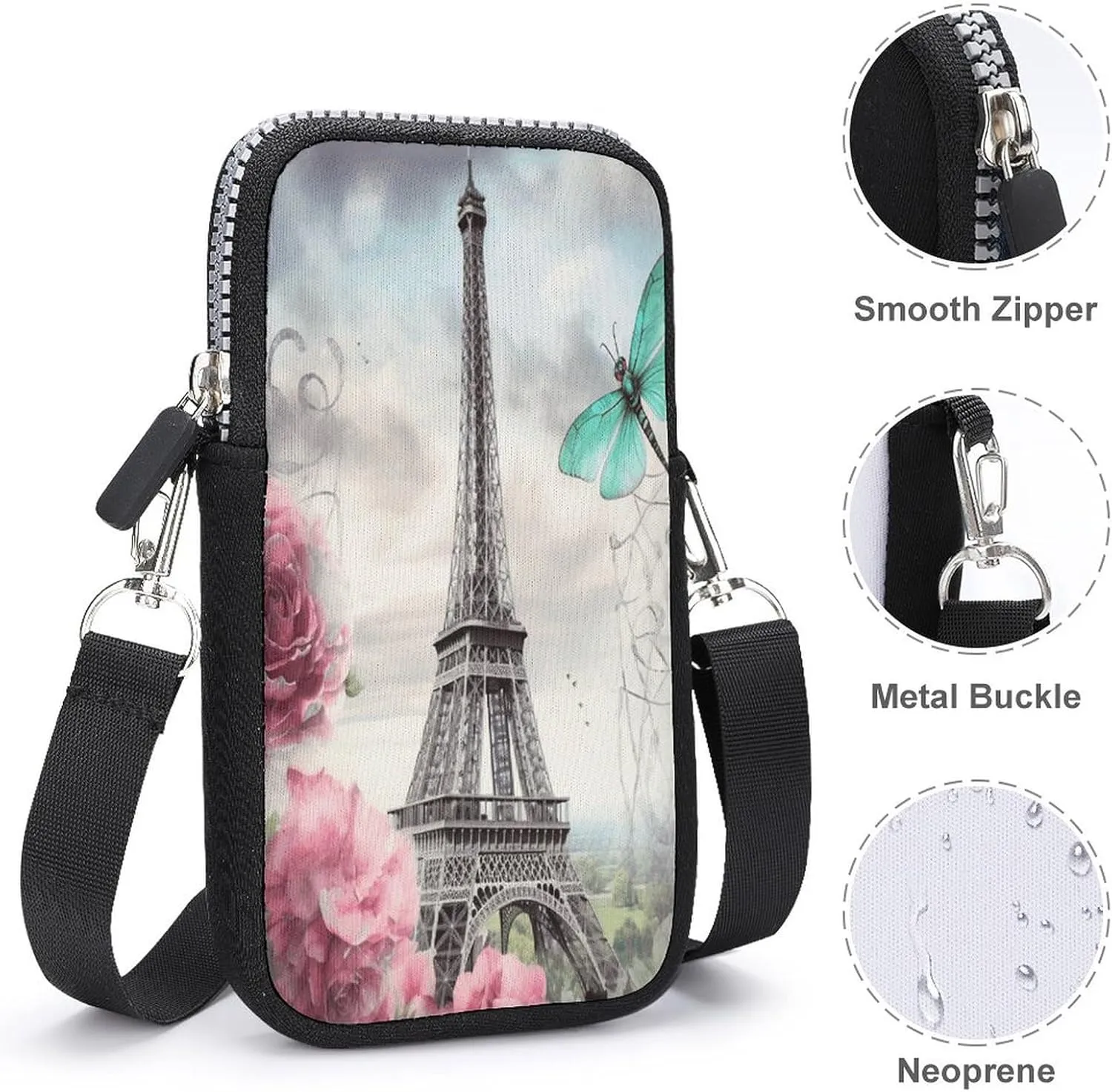 A Dog Small Crossbody Bag for Women,Lightweight Mini Shoulder Bag Wallet Cell Phone Purse For Running,Travel,Commuting