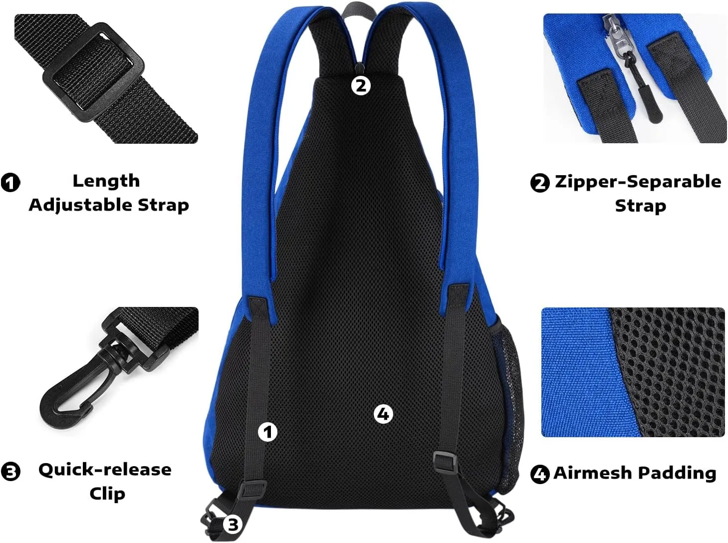 A11N SPORTS Pickleball Bag, Reversible Crossbody Sling Bag/Backpack for Women Men