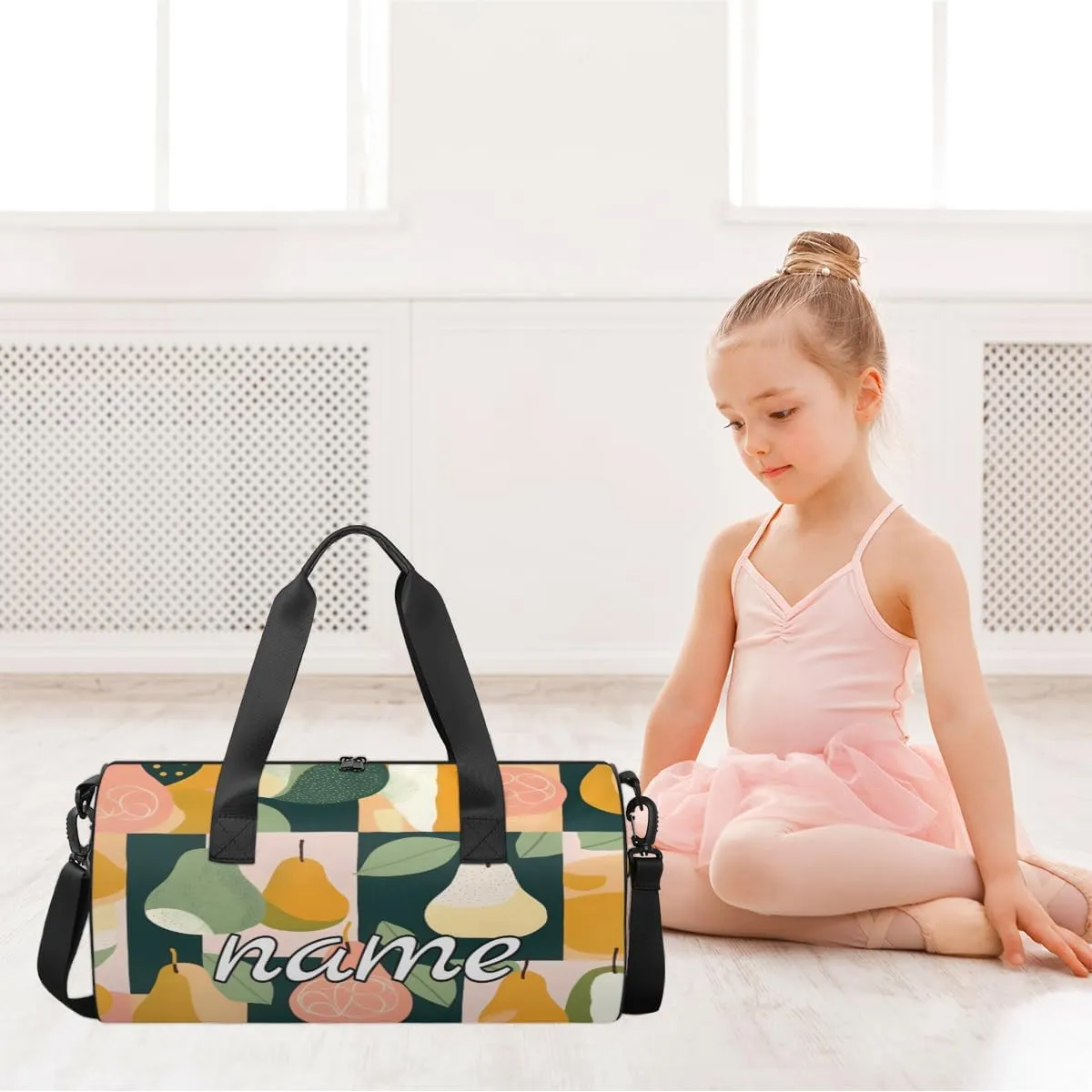 Abstract Fruit Apples Pears Custom Duffel Bags Weekender Bags Custom Sport Duffel Bag Carry on Overnight Weekender Bag
