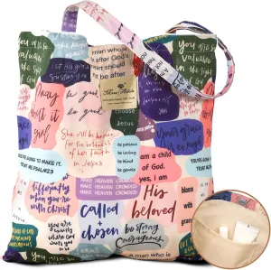 Aesthetic Cotton Tote Bag for Women - Reusable Shoulder Bag with Buckle Fabric Bag for Gym, Travel, Work