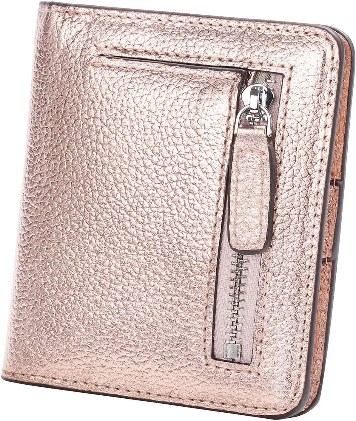 AINIMOER Small Leather Wallet for Women, Ladies Credit Card Holder RFID Blocking Women's Mini Bifold Pocket Purse