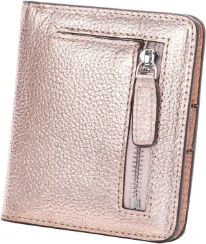 AINIMOER Small Leather Wallet for Women, Ladies Credit Card Holder RFID Blocking Women's Mini Bifold Pocket Purse