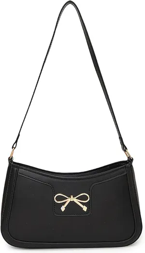 AIPJOY Small Shoulder Bag For Women,Bow Shoulder Handbags Trendy Y2k PU Leather Purses