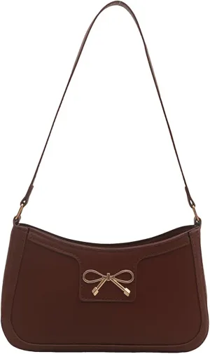 AIPJOY Small Shoulder Bag For Women,Bow Shoulder Handbags Trendy Y2k PU Leather Purses
