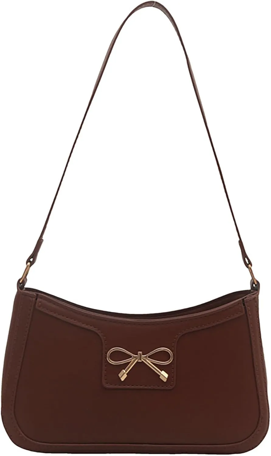 AIPJOY Small Shoulder Bag For Women,Bow Shoulder Handbags Trendy Y2k PU Leather Purses