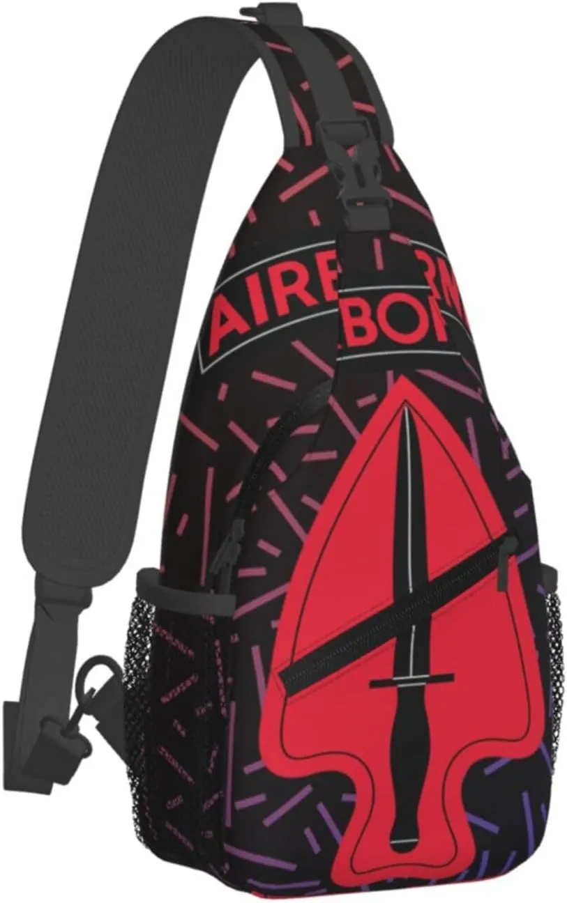 Airborne Special Operations Command Small Crossbody Backpack Sling Bag For Men Women Mini One Shoulder Chest Bags Gym Sport Travel Hiking Daypack