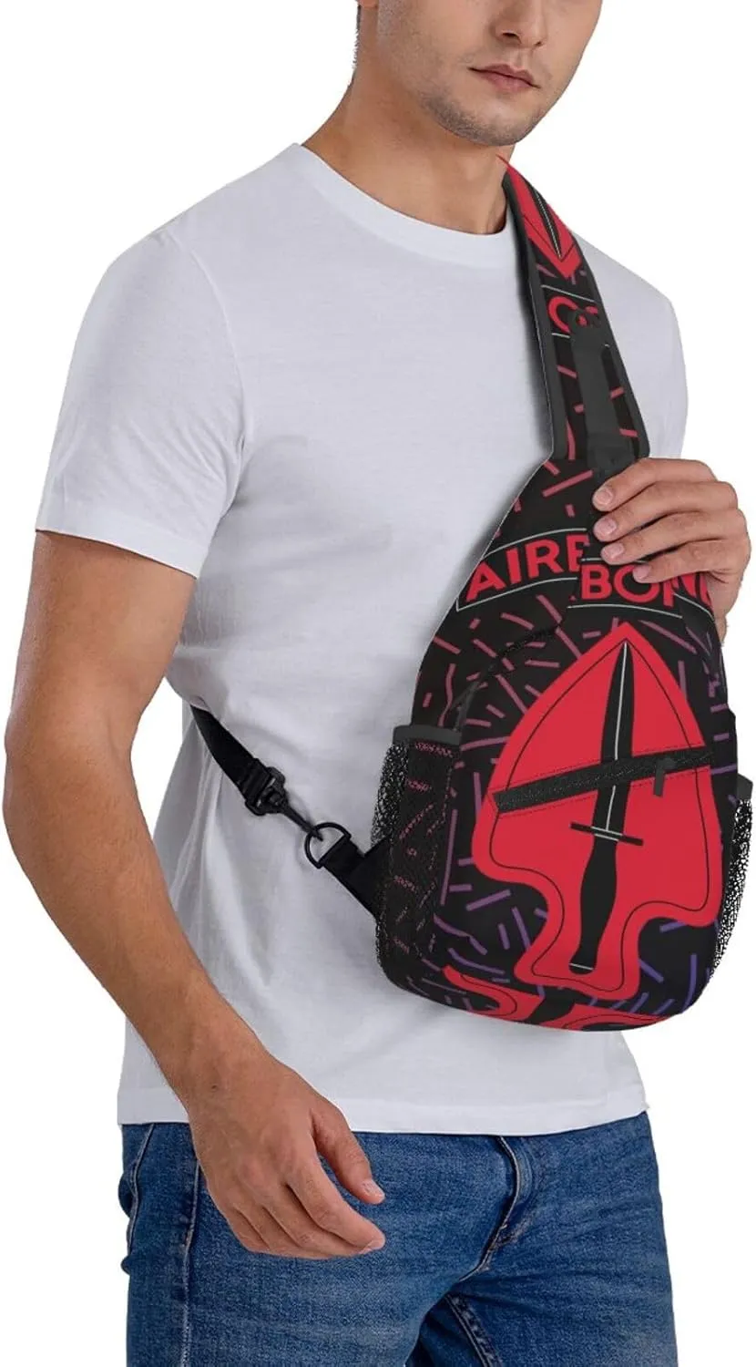 Airborne Special Operations Command Small Crossbody Backpack Sling Bag For Men Women Mini One Shoulder Chest Bags Gym Sport Travel Hiking Daypack