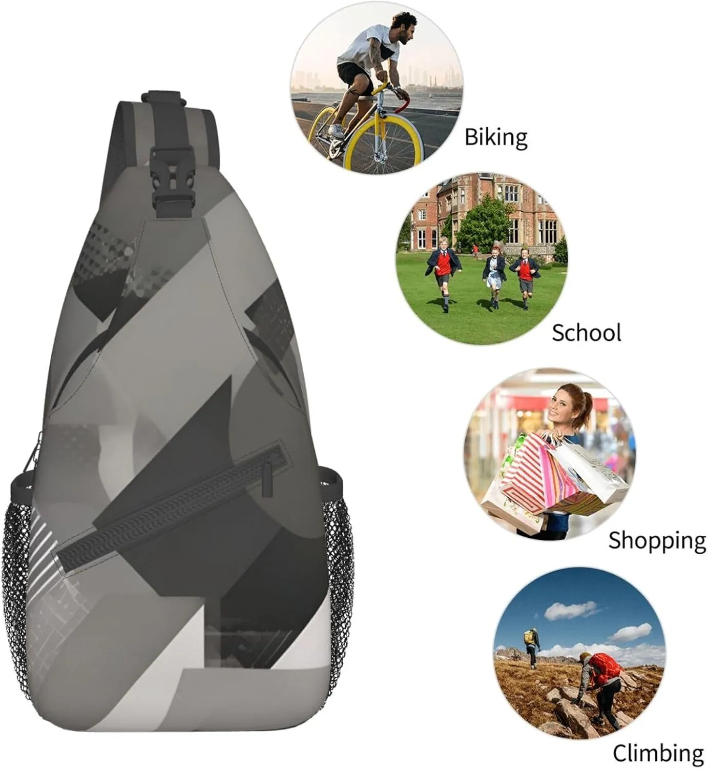 Aircraft Crossbody Bag Chest Shoulder Bag Small Casual Backpack Suitable For Women Men Hiking