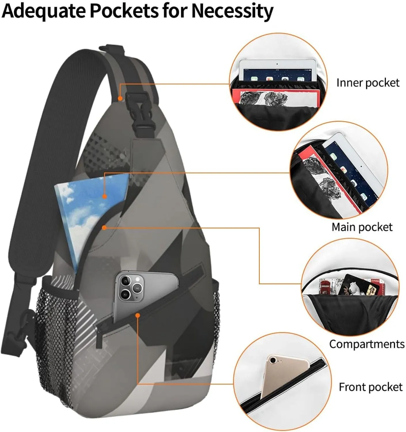 Aircraft Crossbody Bag Chest Shoulder Bag Small Casual Backpack Suitable For Women Men Hiking