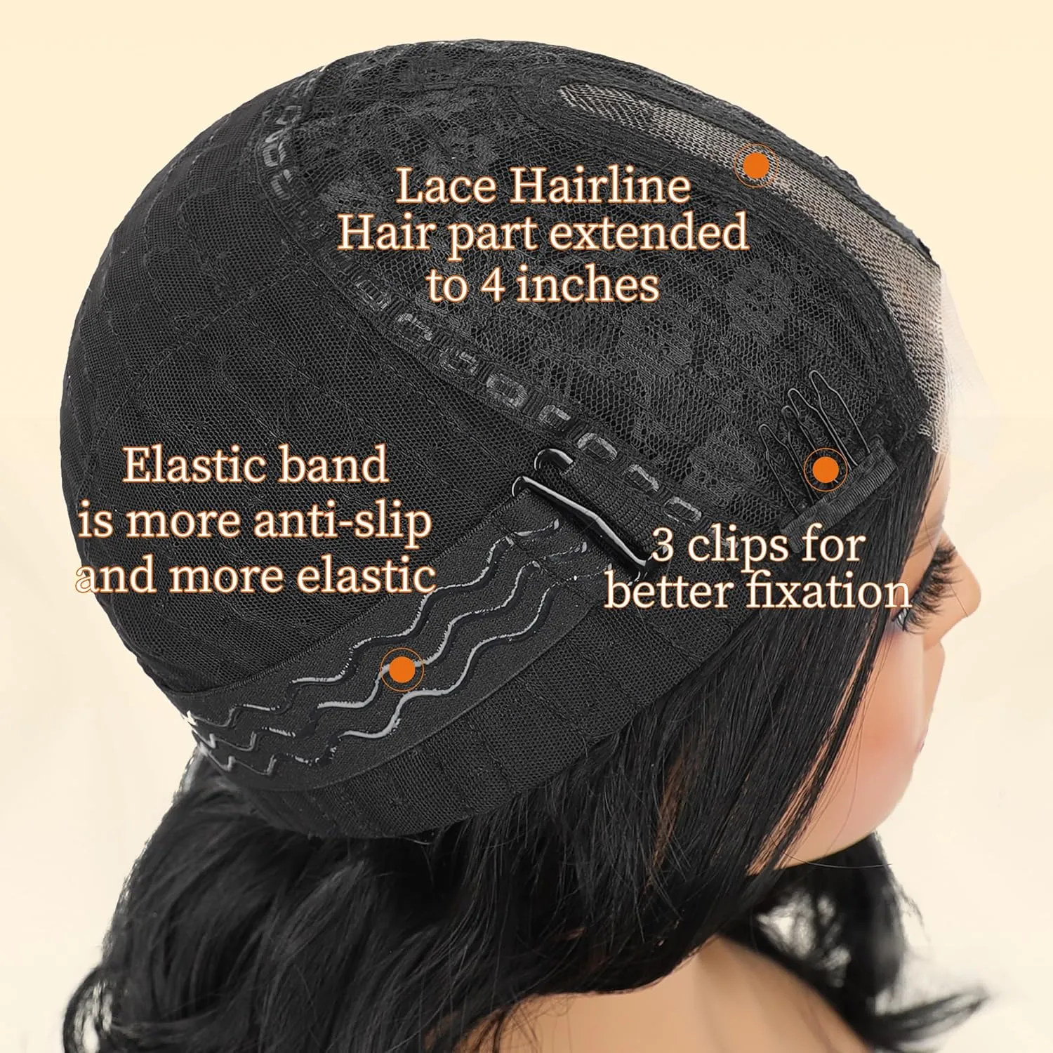 AISI HAIR Brown Wig for Women, Long Wavy Black To Brown Lace Hairline Middle Part Synthetic Heat Resistant Wig for Daily Party-26 Inch