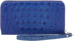 Aisi Women Men Leather Wallet Embossed Crocodile Clutch Wallet Credit Card Holder