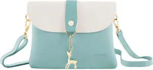AISPARKY Small Crossbody Purse,PU Leather Small Purse for Womens and Girls With Pendant With Strap/Gold Chain Strap