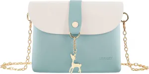 AISPARKY Small Crossbody Purse,PU Leather Small Purse for Womens and Girls With Pendant With Strap/Gold Chain Strap