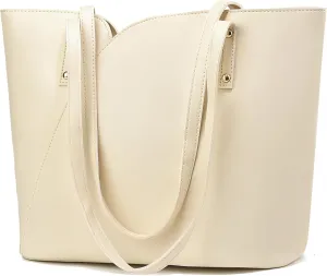 ALARION Tote Bag for Women Soft Faux Leather Shoulder Bag Ladies Zipper Tote Purses for Women Large Satchel Shoulder Handbag