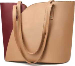 ALARION Tote Bag for Women Soft Faux Leather Shoulder Bag Ladies Zipper Tote Purses for Women Large Satchel Shoulder Handbag