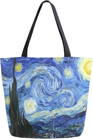 ALAZA Canvas Tote Bag Large Women Casual Shoulder Bag Handbag For Outdoors Holiday Weekender Travel